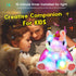11'' Hopearl LED Musical Stuffed Unicorn Adorable Lighting Up Singing Plush Toy Adjustable Volume Lullaby Animated