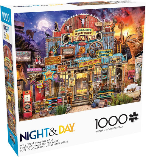 Buffalo Games - Jeff Haynie - Wild West Trading Post - 1000 Piece Jigsaw Puzzle for Adults - Perfect for Game Nights,