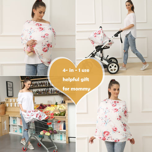 Baby Car Seat Covers - Stroller Canopy Breastfeeding Covers, Multi-use Canopy for Boys and Girls
