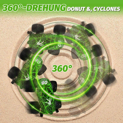 1:20 360 2.4GHz 4-7 2 Gohero Monster Truck Toys for Kids, Dinosaur Toys RC Car Truck with Spins & Drifting, All-Terrain