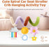 Stuffed Spiral Baby Car Seat Toys, Best Newborn Shower Gifts, Soft Infant Essentials Must Have Stroller Hanging Toys