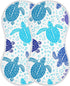 Sea Turtle Ocean Bubble Marine Turtles Muslin Burp Cloths for Baby, 2 Pack 100% Cotton Washcloths Bibs