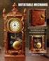 TYCOLE Set, 6+ Vintage Pendulum Clock Building Block Stem Toy with Real Clock Function and Linkable Mechanical