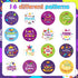 CNhoqc 1000 Happy Purim Stickers Roll - Pcs Round Happy Purim Waterproof Vinyl Reusable Laptop Sticker Coloring Book