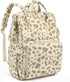 Xunteny Corduroy Diaper Bag Backpack for Women, Large Capacity Baby Bag for Mom