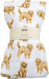Mud Pie Golden Doodle Print Baby Swaddle Blanket, 47" x 47"