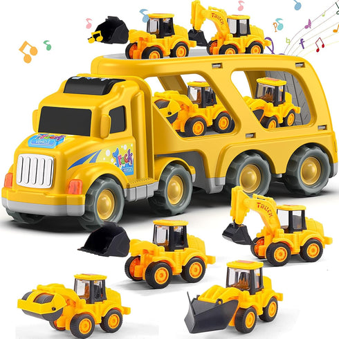Veslier Construction Truck Toys for Boys Girls Age 3 4 5 6
