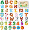 Wooden Thick Alphabet Magnets for Toddlers, Large Colorful ABC Magnetic Letters, 26 Uppercase Letters