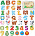 Wooden Thick Alphabet Magnets for Toddlers, Large Colorful ABC Magnetic Letters, 26 Uppercase Letters