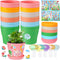 Durable Resin Garden Pot Craft Kit for Kids- 24 Pack Colorful Flower