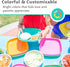 Re-Play Toddler Plates - 22 Oz. Deep-Walled Flat Kids Plates, Dishwasher & Microwave Safe, Set of 3 - Aqua Asst.
