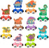 Set Counting ORBRIUM Wooden Train Magnetic Dinosaur Trains Montessori STEM Toys Number Shapes Colors Dice Game Mat Bag