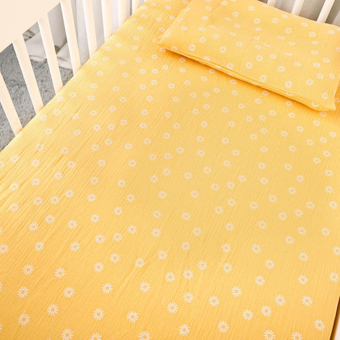 2 Pack 52" 28" Muslin Crib Sheets for Girl & Boy, HNHUAMING Soft and Breathable Baby Crib Sheet, Neutral Baby Sheets