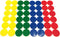 Plastic Counters (48): Gaming Tokens in Blue, Red, Yellow, Green for Bingo, Tiddly Winks, Board Games