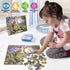 LELEMON 100 Piece Dinosaur Puzzles for Kids Ages 4-8, Educational Jigsaw Puzzles in a Metal Box