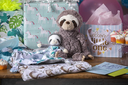 Mary Meyer 12-Inches Grey Putty Sloth Stuffed Animal Soft Toy