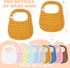 Loopeer 10 Pcs Snap Muslin Bibs Baby Bibs for Boy Girl Infants Newborns Bib Soft Snap Bibs for Teething Drooling (Colorful)