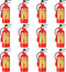 CCINEE 12Pack Fire Extinguisher Toys Mini Water Firemen Squirter Water Water Squirt