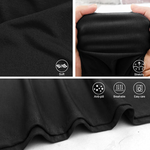 Newborn Swaddle Blanket with Hat Set Baby Swaddle Set Hospital Receiving Blankets for Girls Boys(Black)