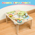 6 1 1st WINGYZ Activity Table, in Wooden Montessori Activity Center with Bead Maze Shape Sorter Fishing Game, Kids