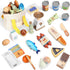 Pithfor Wooden Play Food Set for Kids Toddlers, Grocery Store Pretend Play