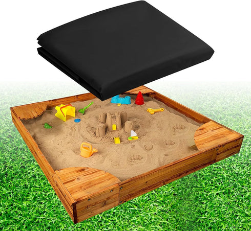 Hoypeyfiy 59 59inches Sandbox Sandpit Cover, Kids Sand Box Cover for Sand and Toys Protection, Square Protective Cover