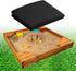 Hoypeyfiy 59 59inches Sandbox Sandpit Cover, Kids Sand Box Cover for Sand and Toys Protection, Square Protective Cover