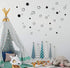 90 Large Soap Bubbles Wall Decals, Vinyl Stickers for Bathroom, Bedroom, Nursery Decor (Black)
