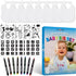 Baby Bibs Set - 8 Bibs, 8 Fabric Markers, 8 Stencils, 2 Ply Knit Terry Solid White Feeder Bibs - Baby Gifts Registry