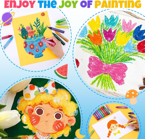 24 1-3.Washable,Non-Toxic 4-8.Easy Colors Jumbo Crayons for Toddlers Crayon for Toddlers Ages to Hold and Unbreakable