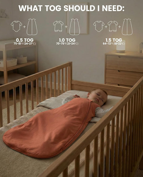 2 Pack 1.0 100% 2-Way 6-12 WYTbaby Baby Sleep Sack TOG, Cotton Wearable Blanket, Zipper Baby Sleeping Bag, Months