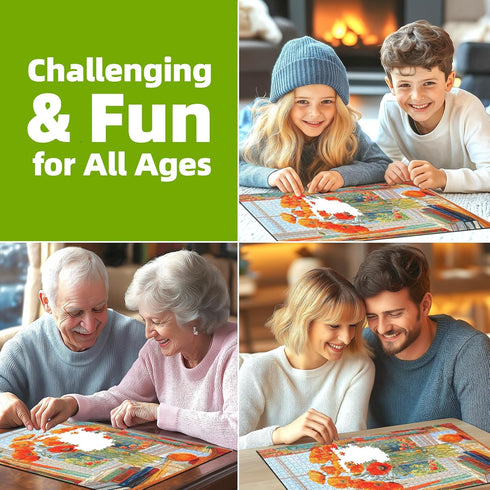 1000 27.5X19.7 Piece Puzzles for Adults Clearance, Beautiful Springtime Flowers Puzzle for Adults, Impossible Challenge
