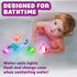 6 Pack Tub Works Dinos Dinosaur Light Up Bath Toys, | Water-Activated Light Up Toys Flash & Change Color | Easy-Grip