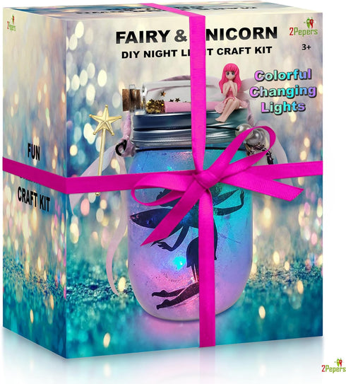3 4 5 6 7 8 9 10 11 12 Make Your Own Unicorn & Fairy Lantern Jar Night light Arts and Crafts for Kids, Best Birthday