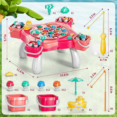 WATUDOU 3-5, 70 3-5, 3 4 5 6 7 8 Magnetic Fishing Game for Kids Toddlers pcs Fishing Toys for Kids Toddlers Table Toys