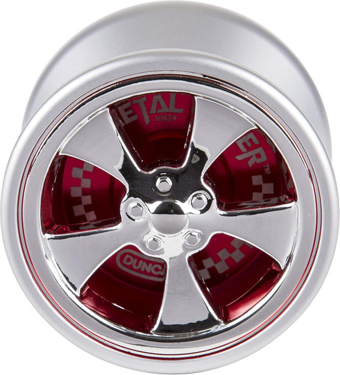 Duncan Toys Metal Racer Yo-Yo, Aluminum Advanced Level Yo-Yo with Racer Caps and SG Sticker Response in Red