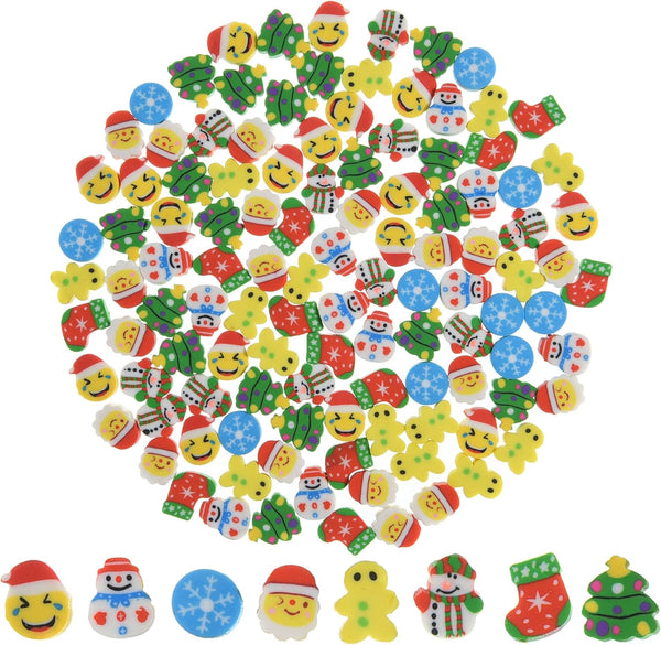 330 Pcs Mini Erasers for Kids Bulk, Christmas Party Decoration, Santa Claus Stocking Gift Filling