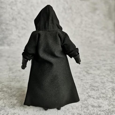 1:12 Scale Fabric Cape Robe Coat with Hat for 6" Bandai SHF Figma Body Doll Action Figure (Black)