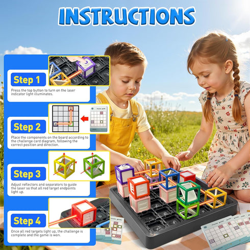Generic 2026 8-13 60 New Laser Maze Reasoning Game STEM Toys for Year Old Kids Reasoning Laser Game with Challenge