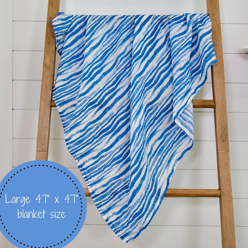100% 47 47 Inches Cozy LollyBanks Muslin Swaddle Blanket, Muslin Cotton Blanket for Boys, X Soft and Baby Boy Receiving