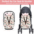 Cozy DILIMI Baby Car Seat Cover Winter, Warm & Baby Bunting Bag, Infant Carrier Cover for Girls and Boys, Pink Floral