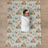 Selgkds 60x80inch Cute Baby Animals Baby Blankets for Girl Boy Bear Lion Zebra Giraffe Rainbow Ship Stars Swaddle