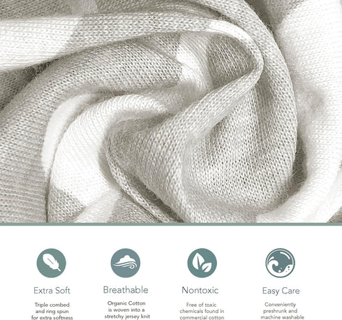 100% 3 Organic Cotton Fitted Bassinet Sheets Perfectly Compatible with Halo, Snoo, Graco, and All Other Standard Size