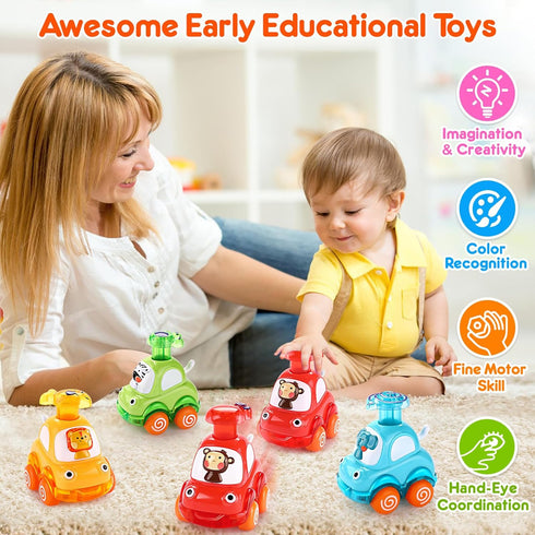 Cars Toys for 1 Year Old Boys - Press and Go Toy Cars for Toddlers 1-3, First Birthday Gifts