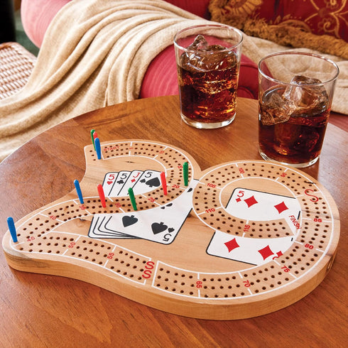 Mainstreet Classics Wooden Cribbage Board Game Set "29"