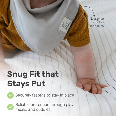 Muslin Bandana Drool Bibs, Ultra-Soft, Stylish, and Lightweight Baby Bandana Drool Bibs, Suitable for Milk Dribbles