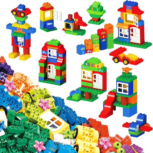 Large Building Blocks Set, 94 Pcs Classic STEM Toy Bricks for Kids Early Learning