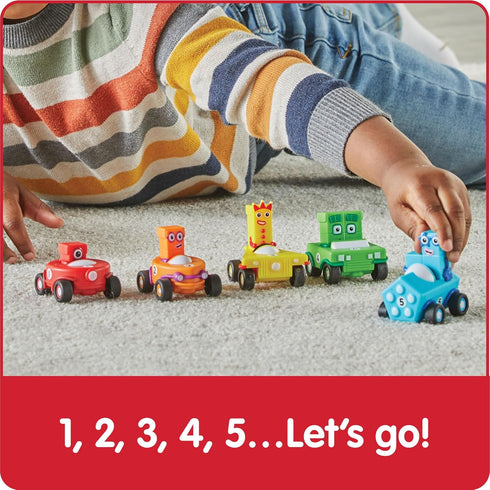 hand2mind Numberblocks Mini Vehicles, Race Car Toy Playsets, Counting and Math Toys for Kids 3-5 Birthday Gifts