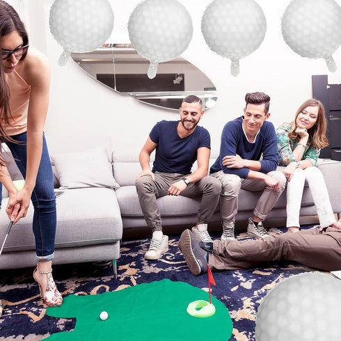 Sosation Huge 18 Inch Golf Balloons Aluminum Foil Balloon Arch for Masters Golf Birthday Party Decorations (6 Pieces)