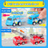 MGparty 24 Pack Prefilled Easter Eggs with Car Toys for Kids Toddlers Bulk Plastic Eggs Pull Back City Truck Vehicles
